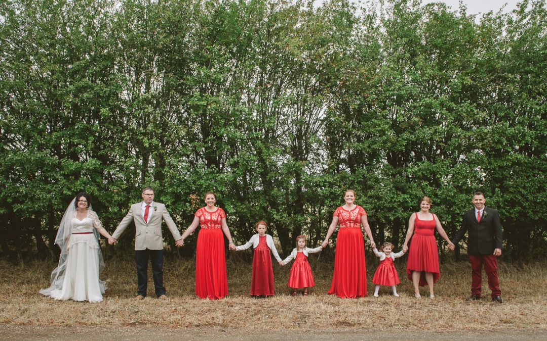 bridal party Country style wedding